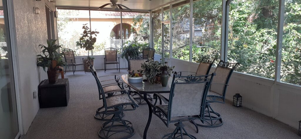 The welcoming residential entrance of the Laritane care home in Kissimmee